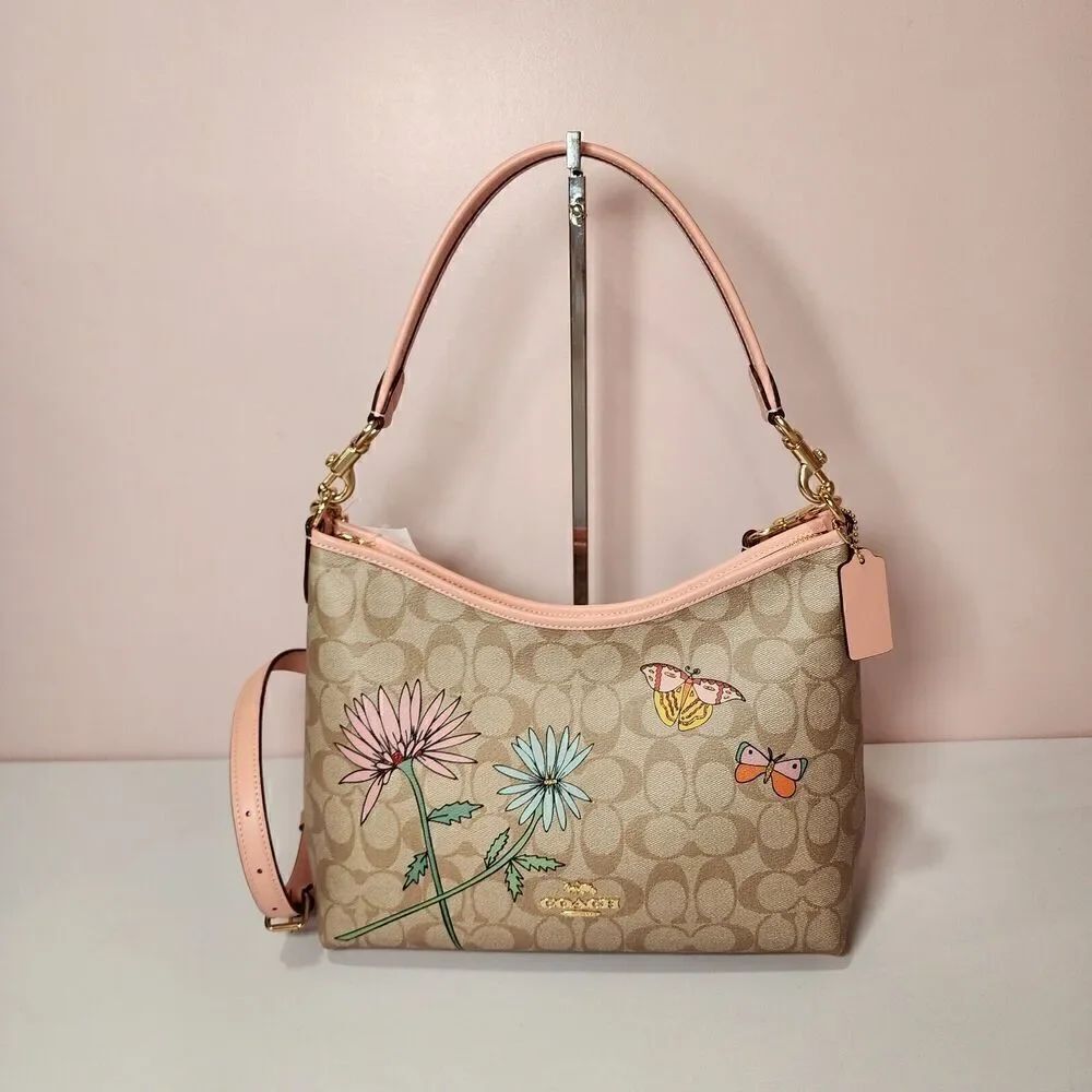 NWT CU393 Coach X Observed By Us Laurel Shoulder Bag In Signature Canvas